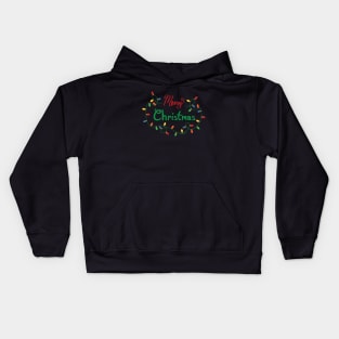 Merry Christmas Lights Kids Hoodie